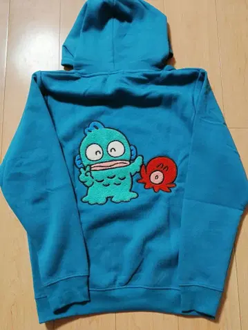 택 포함 산리오 한교동 후드 부착 후드티 색스 블루 L