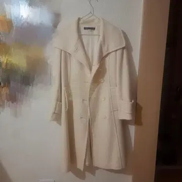 MICHEL KLEIN 미쉘클랑 롱 코트 화이트