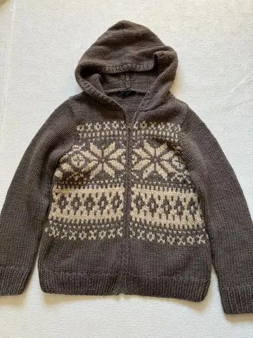 마리콴트 카우친 니트 후드티 가디건