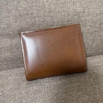 브라운 가죽 가마구치 지갑