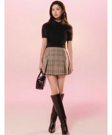 스나이델 로빙 체크 스커트