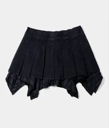 Micro Pleated Lace Layered Skirt