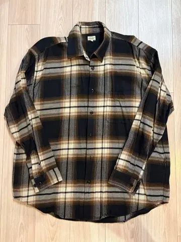 GOLD 플란넬 셔츠 GL28483 브라운 L