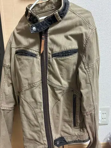 베이지 코튼 자켓