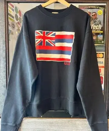 Urban Island Society 하와이 국기 맨투맨 L 블랙