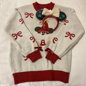 리루린린의 크리스마스 스웨터와 미니의 크리스마스 머리띠 세트