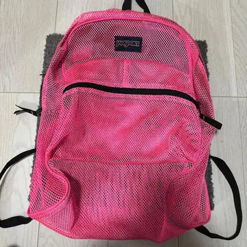 JANSPORT 메쉬 백팩 핑크