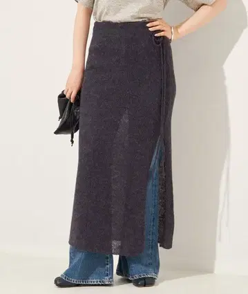 새상품급 Plage 알파카 오버 스커트