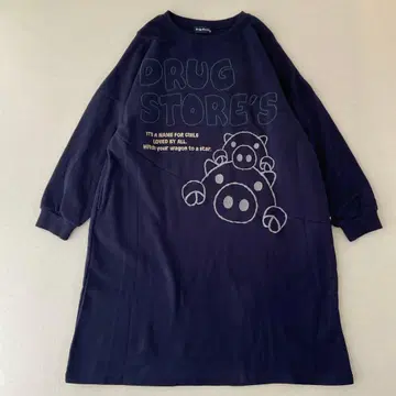 미사용 새상품급 드럭 스토어즈 원피스 빅 사이즈 돼지 자수