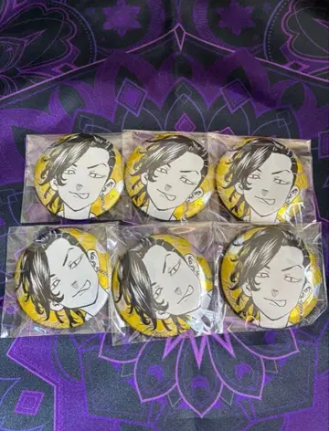 이데 카즈이 메탈릭 캔뱃지 6개 세트