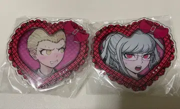 단간론파 하트형 아크릴 배지 쿠즈류 히코히코 펜코 페코