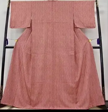 에도 코몬 빨간색과 핑크 아라레 이치마츠 새상품급