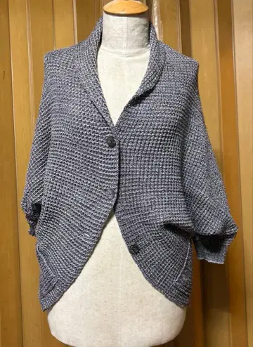 새상품급 M.&KYOKO 에무앤드쿄코 가디건 볼레로 마사키쿄코