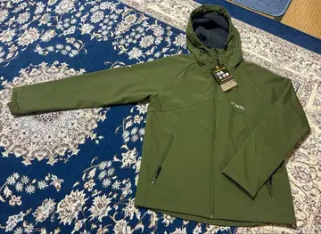 TULTEX 방풍 본딩 안감 플리스 후드티 카키