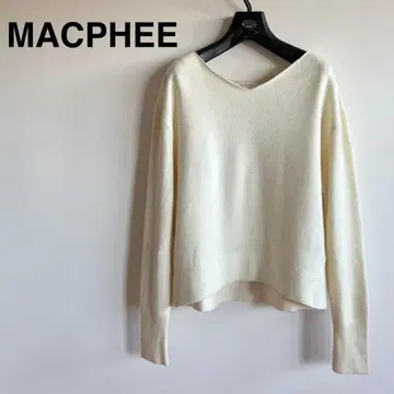 [ 새상품급 ] MACPHEE 울 100% V넥 스웨터 S