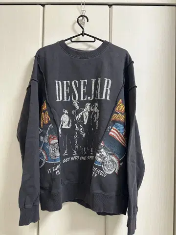 Power To The People 구제 의류풍 리메이크 맨투맨