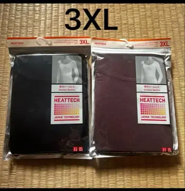 유니클로 UNIQLO 히트텍 U넥 T (8분 소매) 3XL 2색 세트
