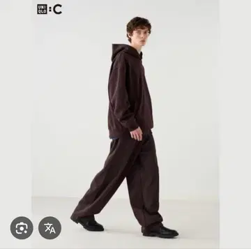 유니클로C 맨투맨 와이드 팬츠