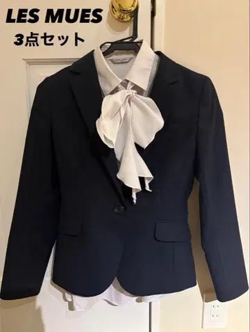 LES MUES 네이비 스커트 수트 3세트