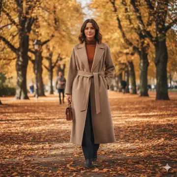 cos 벨트 더블 페이스 울 코트 롱 코트 베이지