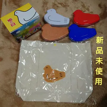 미사용 비둘기 사브레 통 4색 세트와 토트백 한정품 [비둘기의 날]