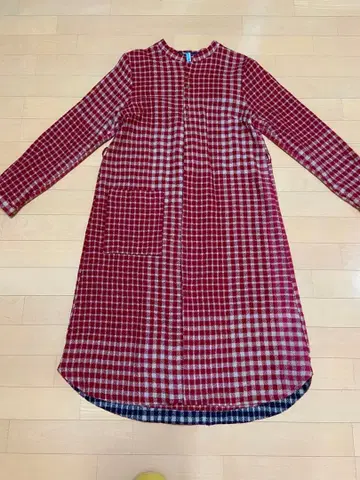 팔라스 팰리스 울 거즈 체크 셔츠 원피스