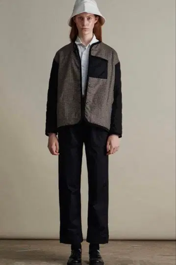 LAVENHAM 체크 무늬 퀼팅 자켓