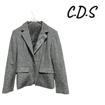 [ 새상품급 ] 그레이 테일러드 자켓 울 혼방 9호 사이즈 울 60%