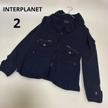 INTERPLANET 자켓 블루종 네이비 집업 지퍼