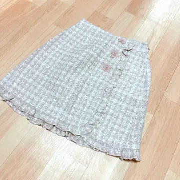 LODISPOTTO 로디스포토 트위드 프릴 미니 스커트 플라워