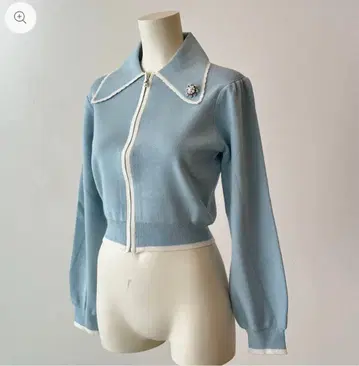 비스코스 니트 지퍼 가디건 Dear Princess