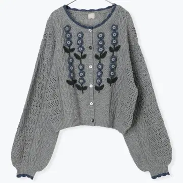 TSUHARU / 코바늘 꽃 모티브 니트 가디건