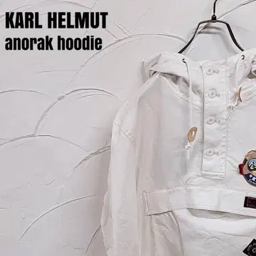 칼 헬무트 베어 자수 아노락 후드티