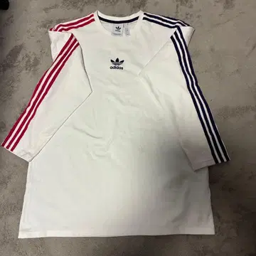 adidas 긴팔 T셔츠 화이트/레드/블루