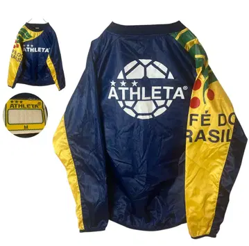 ATHLETA 빅 로고 x 비대칭 디자인 나일론 풀오버 자켓