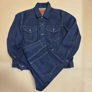 EDWIN 일본제 데님 자켓 셋업 다크 네이비