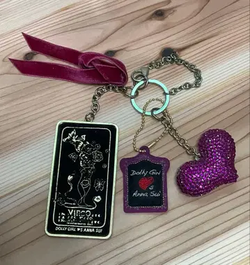 ANNA SUI 안나수이 [ 하트 참 ] 백 참