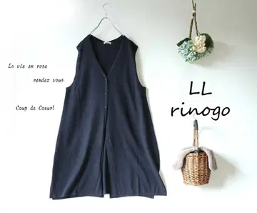 새상품 할인 LL 네이비*싸개 버튼 롱 니트 베스트 지레* 빅 사이즈