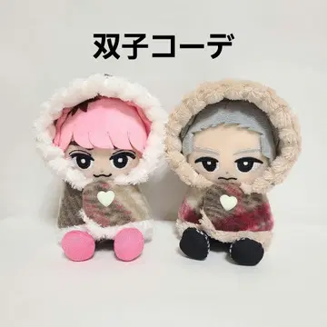 2개 세트 Snow Man 스노우 칠 칠누이 의류 복슬복슬 의류 트윈룩