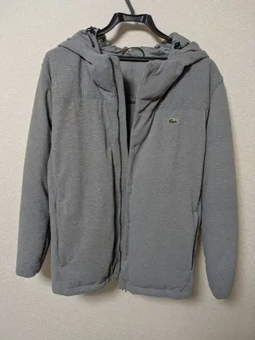 LACOSTE 라코스테 코튼 피케 후디 다운 자켓