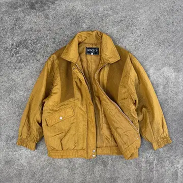 90's vintage 절개 블루종 머스타드 아메카지 시티 보이