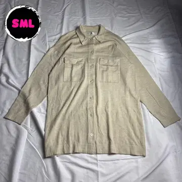 구제 롱셔츠 더블 포켓 심플 긴팔