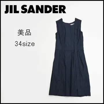 47692년 질 샌더 슬리브리스 원피스 34 네이비