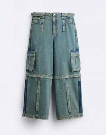 ZARA 탈부착 카고 데님 팬츠