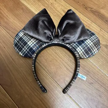 도쿄 디즈니 리조트 체크 무늬 머리띠