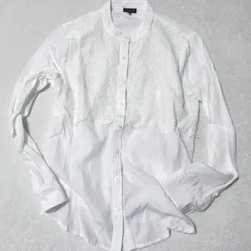 탈봇 레이스 절개 셔츠 밴드 카라 블라우스 엘레강트 고급 6