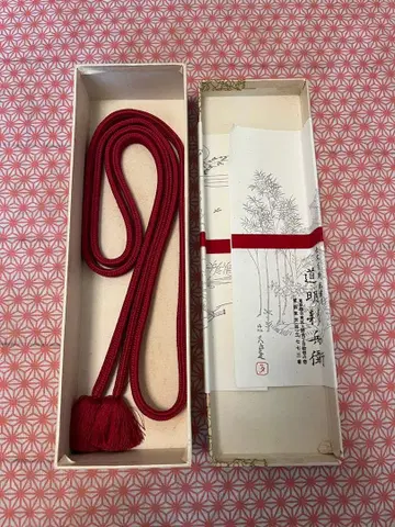 도묘 신베에 허리띠 빨간색