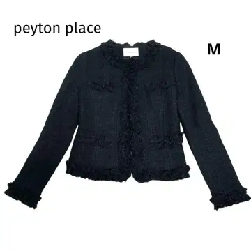 peyton plyce 페플레이스 노카라 트위드 자켓 M