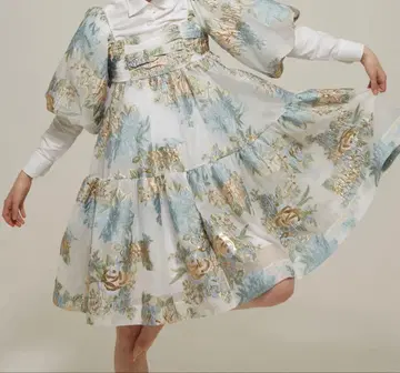 [ POPPY ] GOLD JACQUARD PUFF MINI DRESS