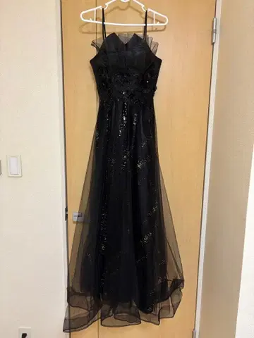 블랙 롱 드레스